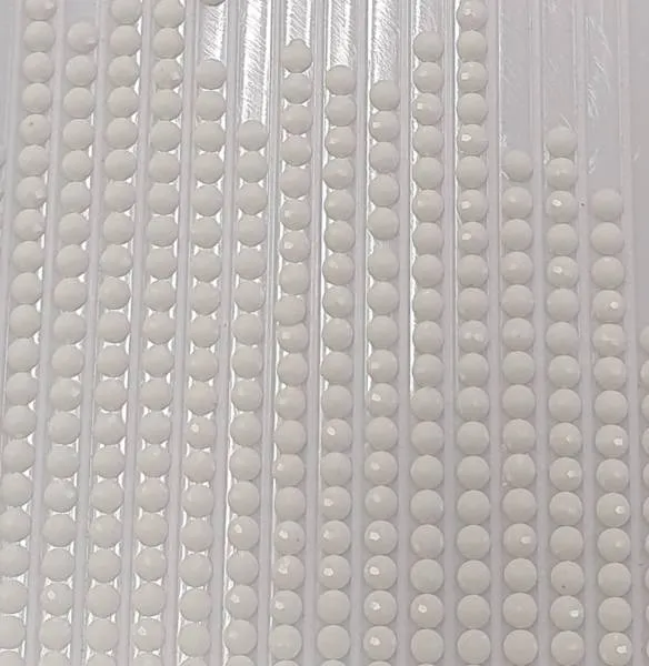 Steine, Glow in the Dark - Nachtleuchtend, rund, Farbe G5200, Snow White, Tüte mit 500 Stück