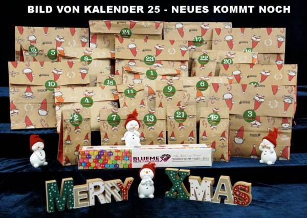 Adventskalender 2026, 24 tolle Sachen inkl. 1 Vollbild, 40x40cm, eckig