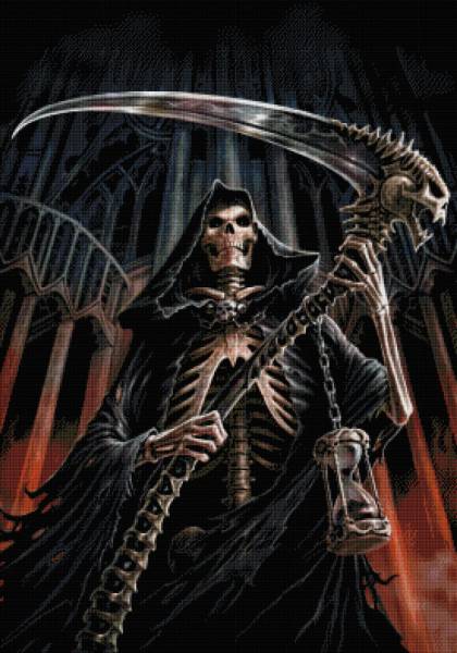 Anne Stokes, Final Verdict, 70x100cm, 70 Farben, eckige Steine, Vollbild