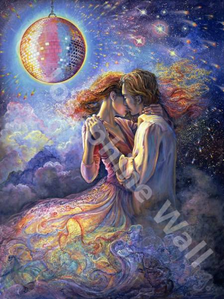 Josephine Wall, Love is in the Air, 100x74cm, 240 Farben, runde Steine, Vollbild