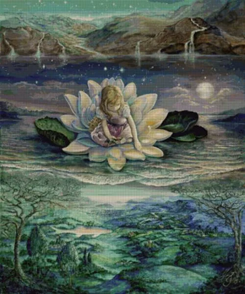 Josephine Wall, Horizons, 75x90cm, 130 Farben, eckige Steine, Vollbild