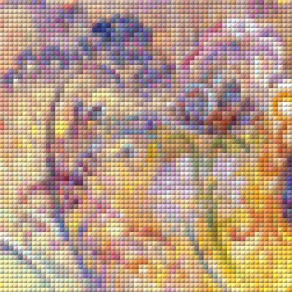 Josephine Wall, Blue Bird, 100x79cm, 248 Colours, Square Stones, Full Image