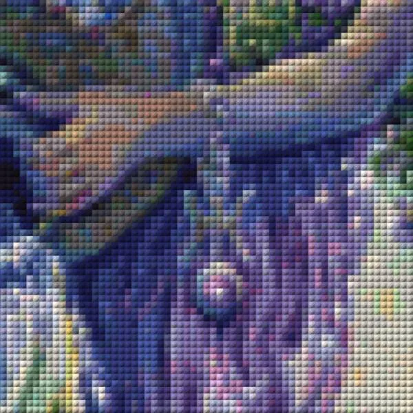 Josephine Wall, Sternzeichen Wassermann, 72x90cm, 175 Farben, eckige Steine, Vollbild