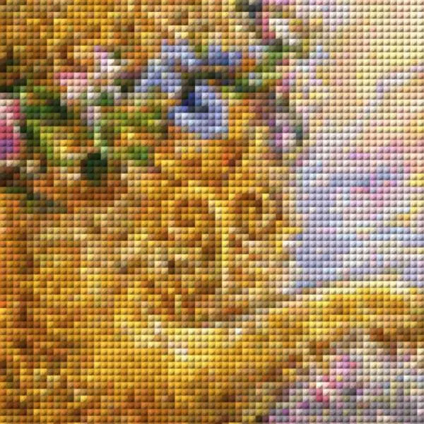 Josephine Wall, Zodiac Aries, 72x90cm, 275 Colours, Square Stones, Full Image
