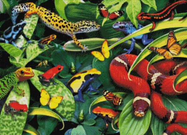 Howard Robinson, Jumpers and Crawlers, 65x90cm, 70 Farben, eckige Steine, Vollbild
