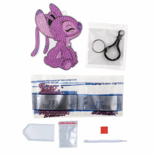 Key ring, Angel, Painting set complete with round stones, Bag charm
