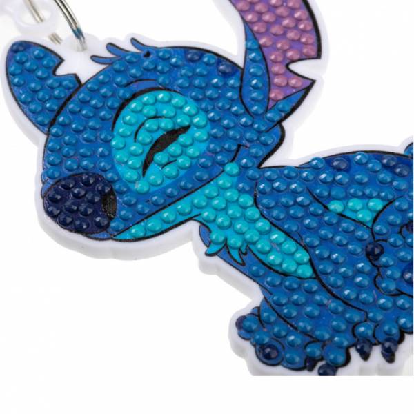 Schlüsselanhänger, Stitch, Painting-Set komplett runden Steinchen, Taschenanhänger