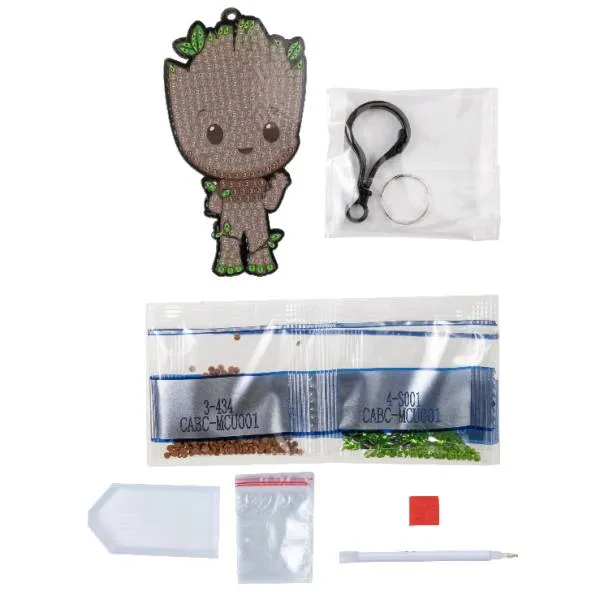 Key ring, Groot, Painting set complete with round stones, Bag charm