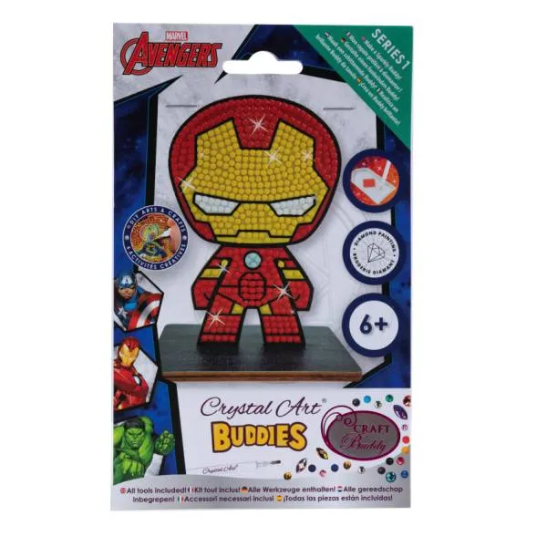 Diamond Painting stand-up display, "Iron Man" Crystal Art Buddies