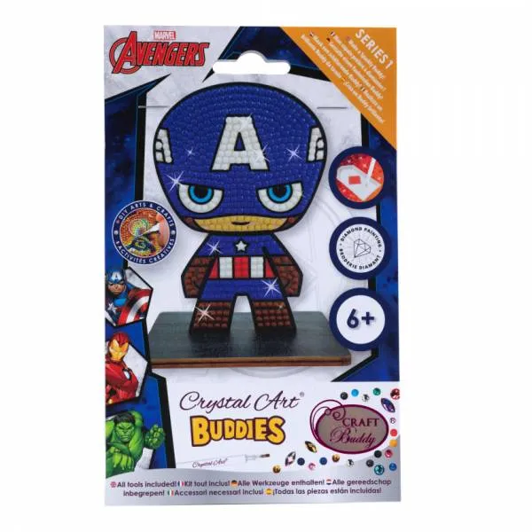 Diamond Painting Aufsteller, "Captain America" Crystal Art Buddies