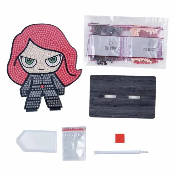 Diamond Painting stand-up display, "Black Widow" Crystal Art Buddies