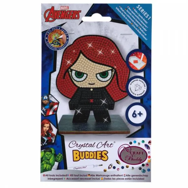 Diamond Painting stand-up display, "Black Widow" Crystal Art Buddies