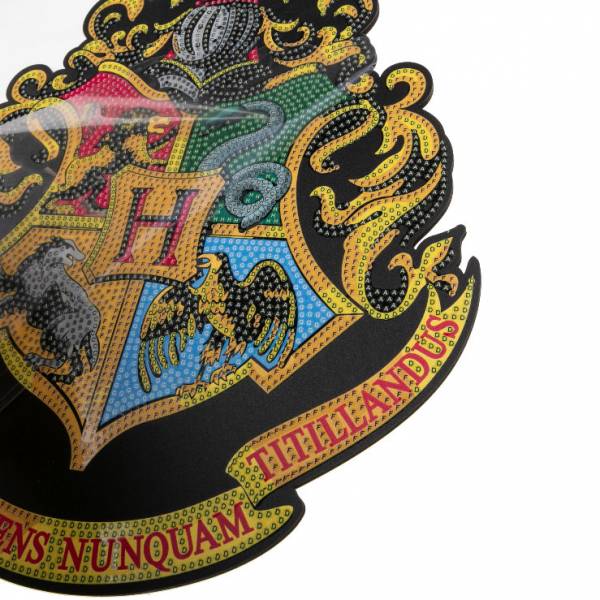 Diamond Painting Bild Hogwarts-Wappen, runde Diamanten, ca. 25x29cm, Teilbild