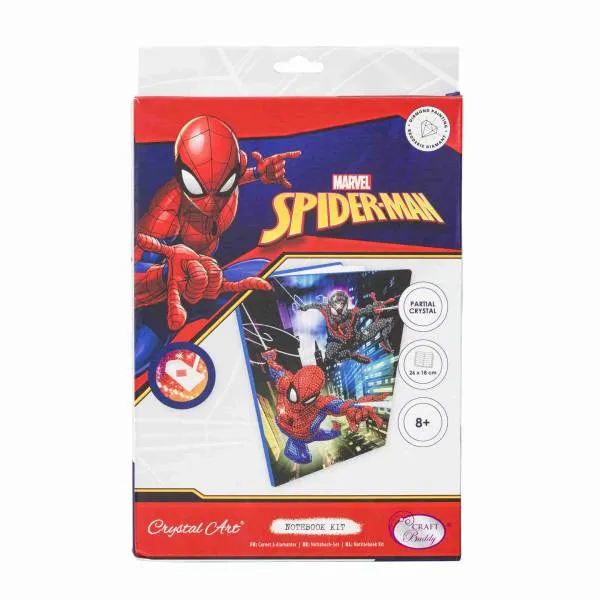 Notizbuch zum Painten, Spiderman, ca. 26x18cm, 48 Seiten, liniert, Teilbild