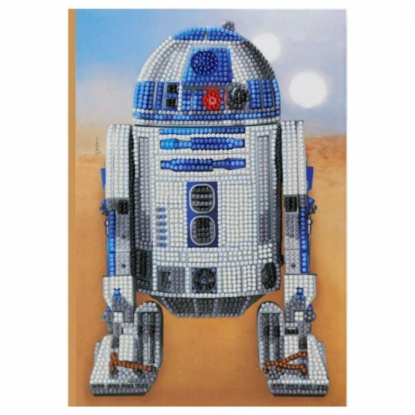 Notizbuch zum Painten, R2-D2, ca. 26x18cm, 48 Seiten, liniert, Teilbild