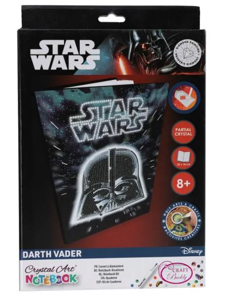 Notizbuch zum Painten, Darth Vader, ca. 26x18cm, 48 Seiten, liniert, Teilbild