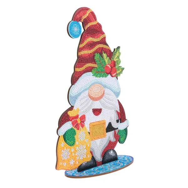 Diamond Painting display stand, "Cheerful Gnome" Crystal Art Buddies XL