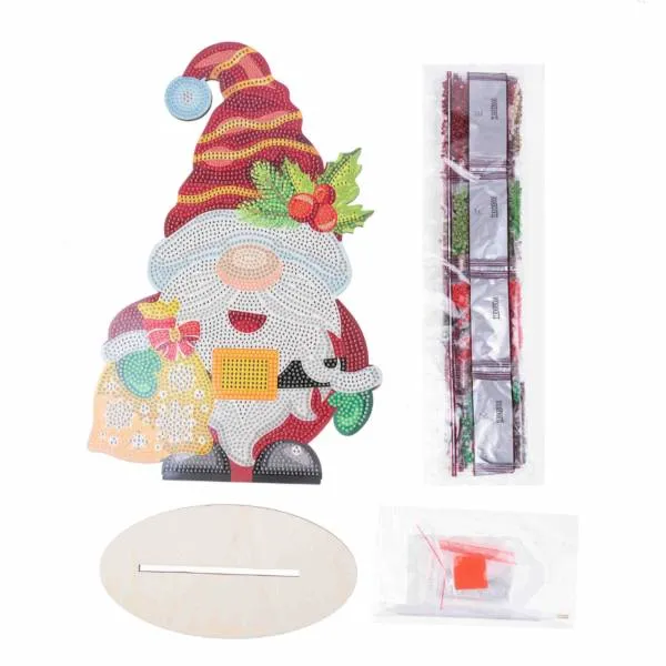 Diamond Painting display stand, "Cheerful Gnome" Crystal Art Buddies XL
