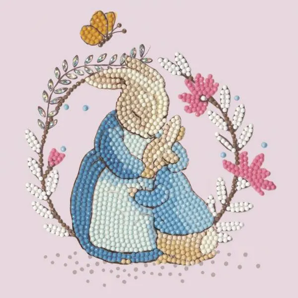 Greeting card (Craft Buddy) Peter & Mrs Josephine Rabbit Painting Set 18x18cm