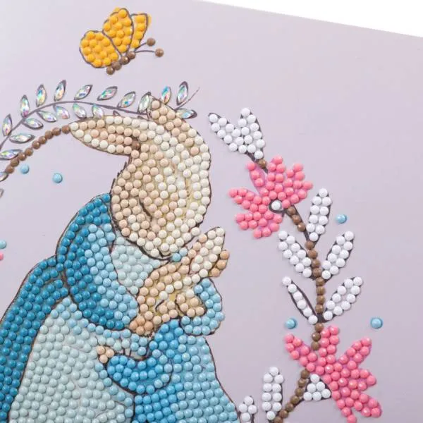 Greeting card (Craft Buddy) Peter & Mrs Josephine Rabbit Painting Set 18x18cm