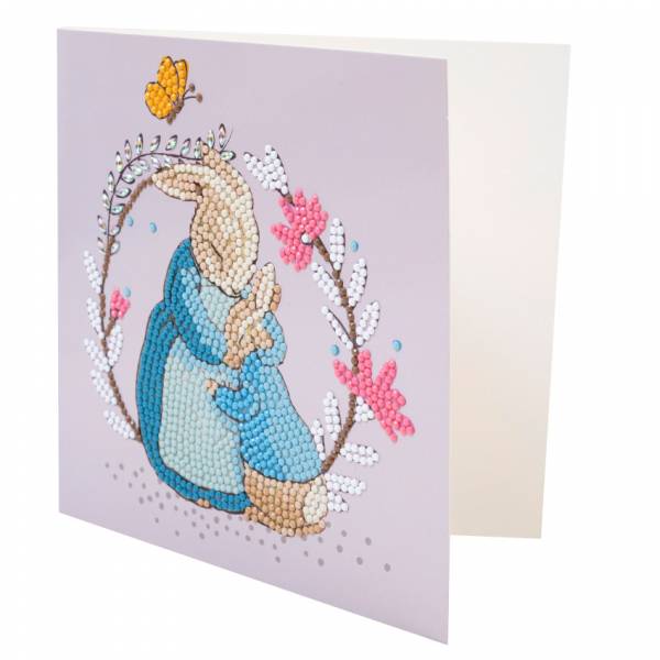 Grußkarte (Craft Buddy) Peter & Mrs Josephine Rabbit Painting-Set 18x18cm