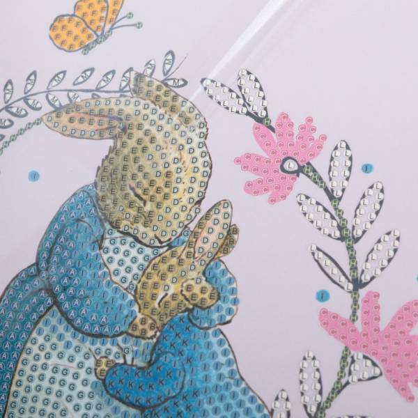 Grußkarte (Craft Buddy) Peter & Mrs Josephine Rabbit Painting-Set 18x18cm
