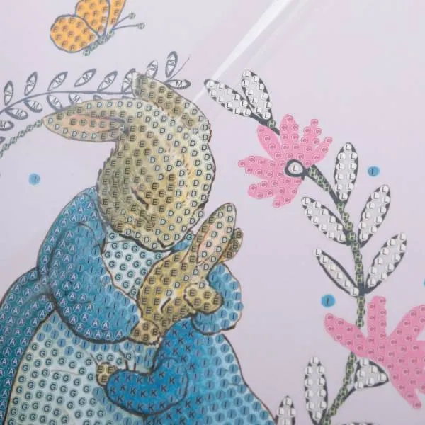 Greeting card (Craft Buddy) Peter & Mrs Josephine Rabbit Painting Set 18x18cm
