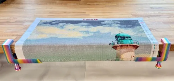 Table clamp with a finished picture
