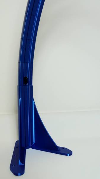 Bogenleuchte / Bogenlampe, Halbmond (ohne LED), 94 x 57,8 cm, blau