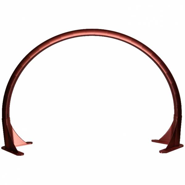 Bogenleuchte / Bogenlampe, Halbmond (ohne LED), 94 x 57,8 cm, kupfer