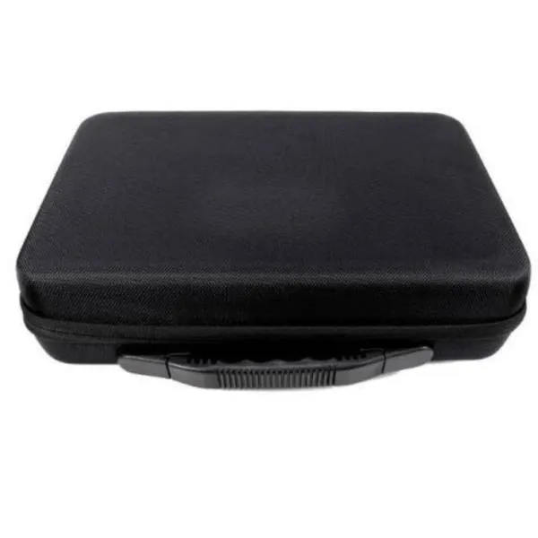 Sorting case, black case with black rim, contains 60 large jars with screw cap.