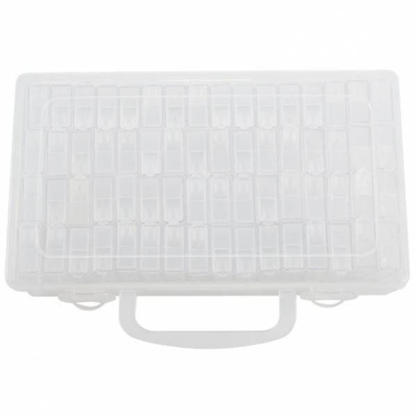 Sorting box with 64 small cases, approx. 22x13cm, 5cm high