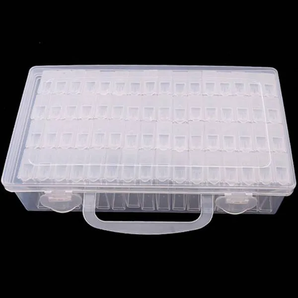 Sorting box with 64 small cases, approx. 22x13cm, 5cm high