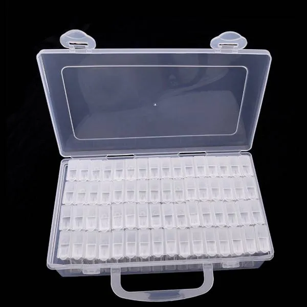 Sorting box with 64 small cases, approx. 22x13cm, 5cm high