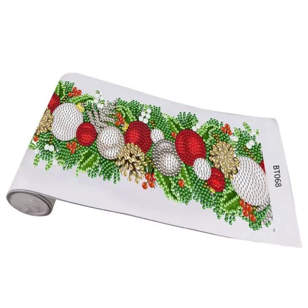 Christmas stickers, approx. 110x10cm, painting set complete with round stones without tool set