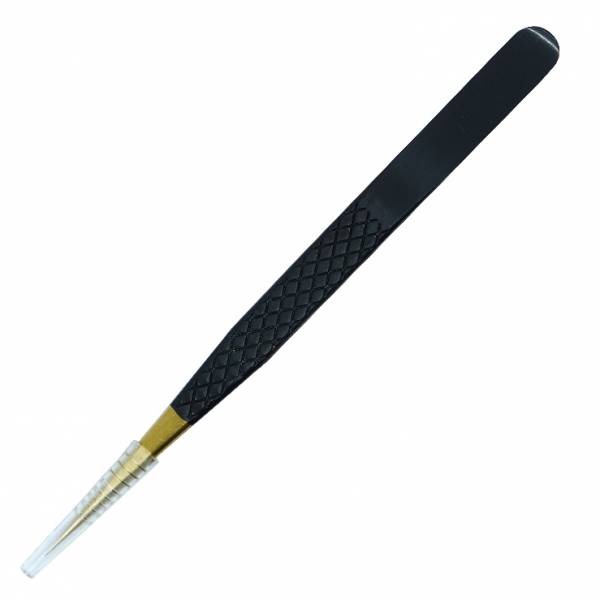 Tweezers for Diamond Painting, sturdy, black, pointed
