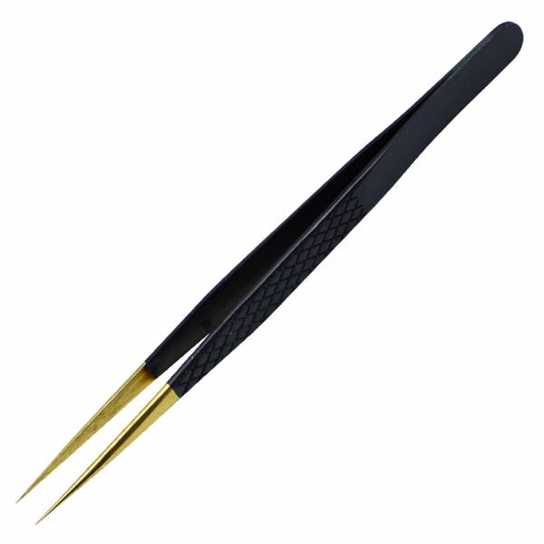 Tweezers for Diamond Painting, sturdy, black, pointed