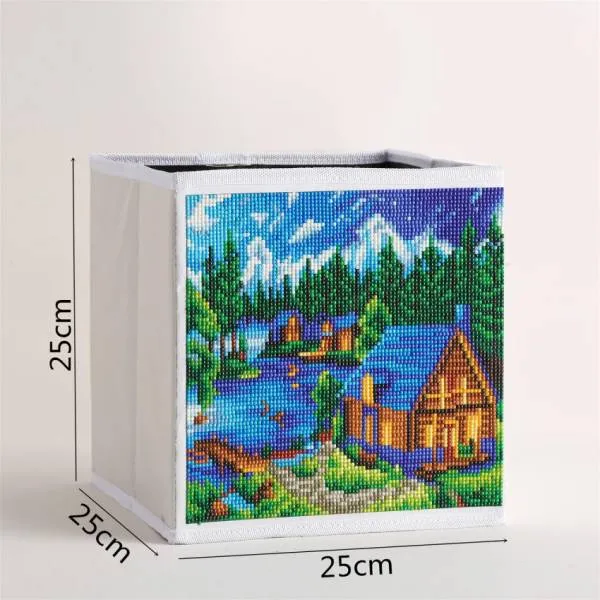 Aufbewahrungsbox Haus am See, ca. 25 x 25 x 25 cm, Vollbild ohne Toolset