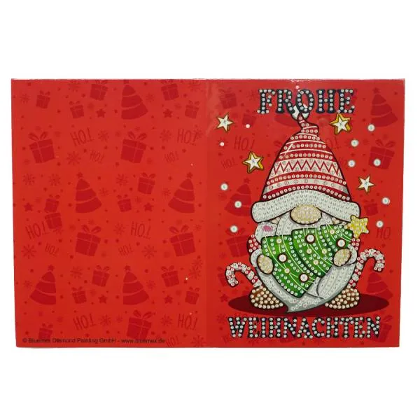 Diamond Painting, Weihnachtskarten zum Painten komplett mit Steine, 6 Motive, Klappkarten mit Umschlag