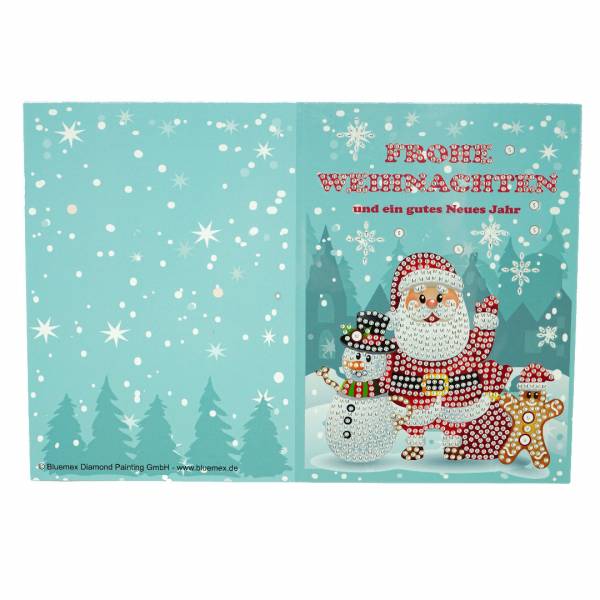 Diamond Painting, Weihnachtskarten zum Painten komplett mit Steinchen, 6 Motive, Klappkarten mit Umschlag