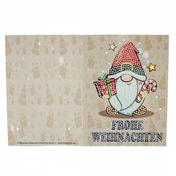 Diamond Painting, Weihnachtskarten zum Painten komplett mit Steinchen, 6 Motive, Klappkarten mit Umschlag