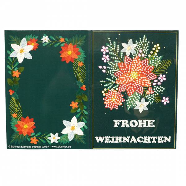 Diamond Painting, Weihnachtskarten zum Painten komplett mit Steinchen, 6 Motive, Klappkarten mit Umschlag