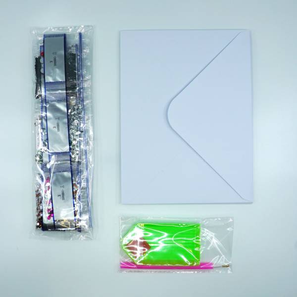 Diamond Painting, Weihnachtskarten zum Painten komplett mit Steinchen, 6 Motive, Klappkarten mit Umschlag