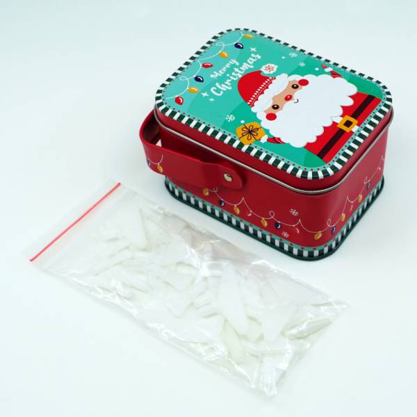 Metalldose Weihnachten mit Mehrfachaufsetzer & Korrekturschieber, ca. 10,5x8x6cm