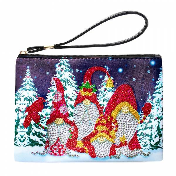 Aufbewahrungstasche zum Painten, Motiv Wichtel, Painting-Set mit Strass- & Sondersteinchen