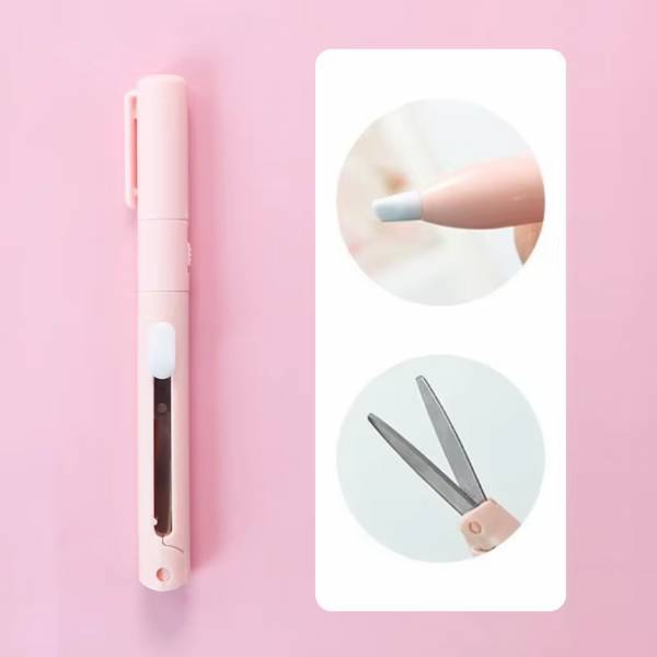 Diamond-Painting Messerstift mit Schere, rosa, Keramik-Cutter