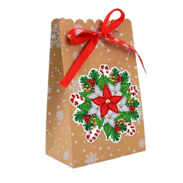 Diamond Painting Gift Bags with Tags, 8 Pieces