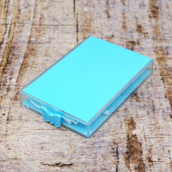 Schiffchen-Set mit Wechselplatte, blau, Kombi aus Schiffchen und Aufbewahrungsdose, fest verschließbar