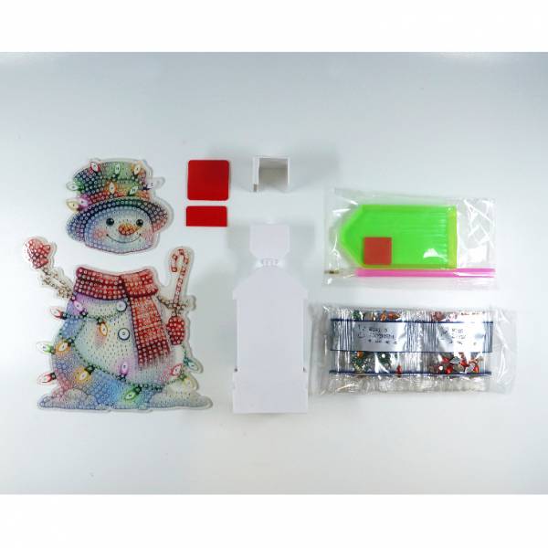Diamond Painting Snowman Display with Bobble Head