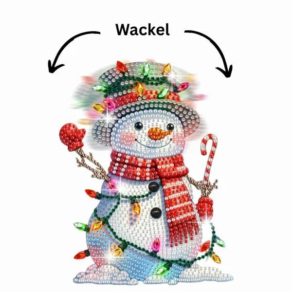 Diamond Painting Snowman Display with Bobble Head